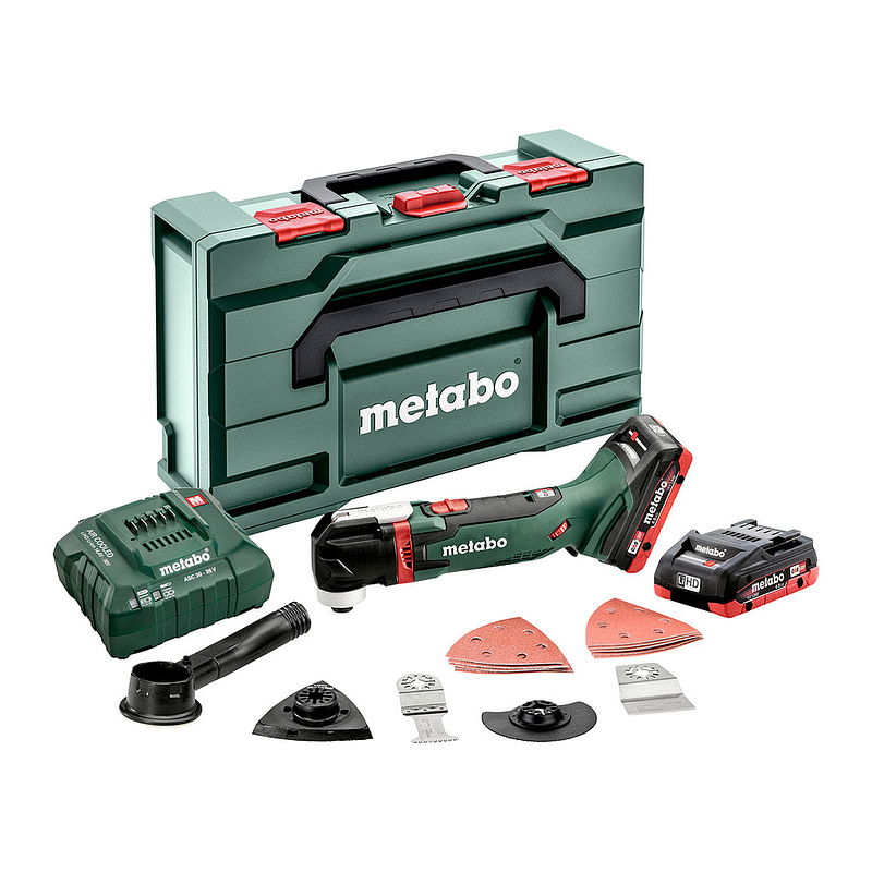 Metabo 613021800 - MT 18 LTX - AKU nástroj Multitool, 18V 2x4Ah LiHD, Nabíjačka ASC 55, metaBOX 145 L