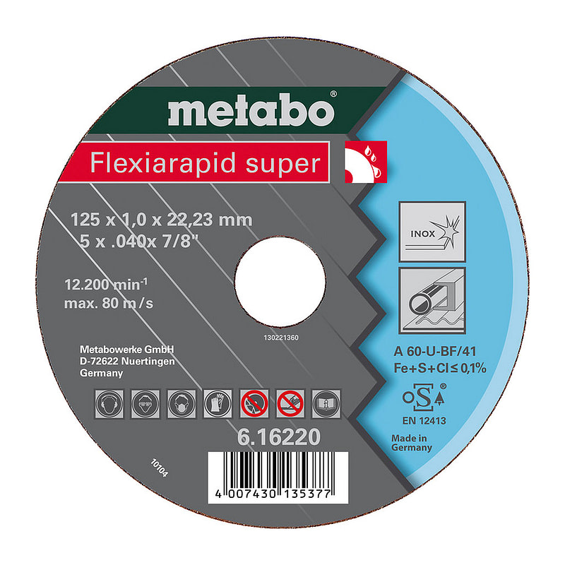 Metabo 616229000 - Flexiarapid super 230x1,9x22,23 Inox, TF 42