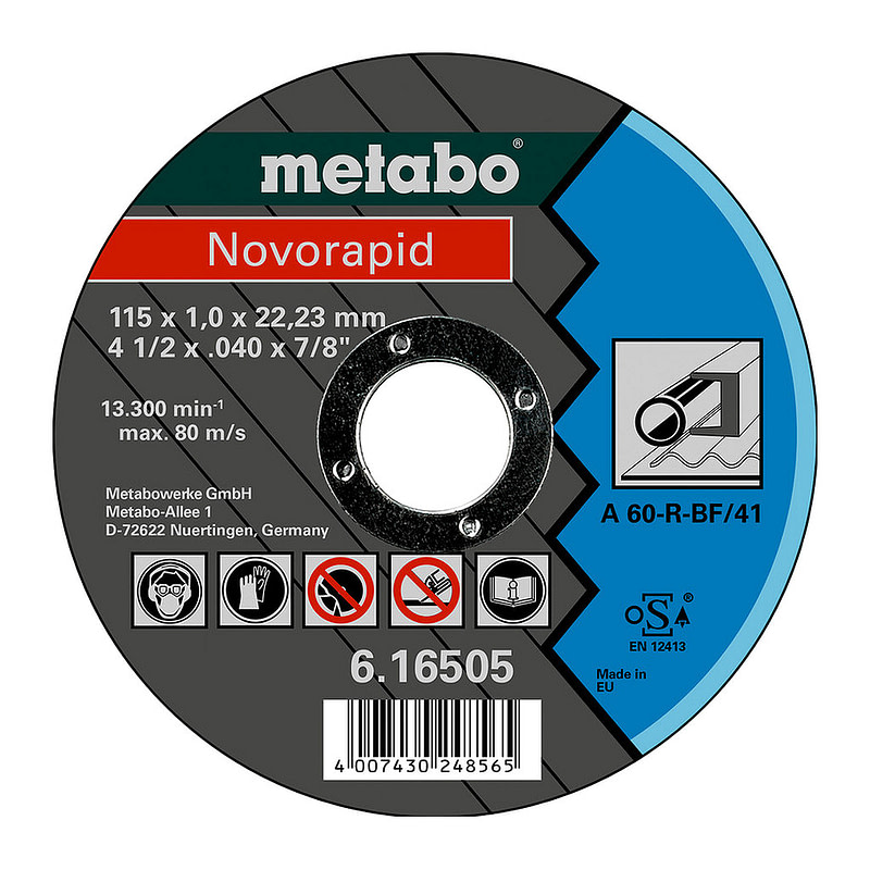 Metabo 616505000 - Novorapid 115 x 1,0 x 22,23 mm, oceľ, TF 41