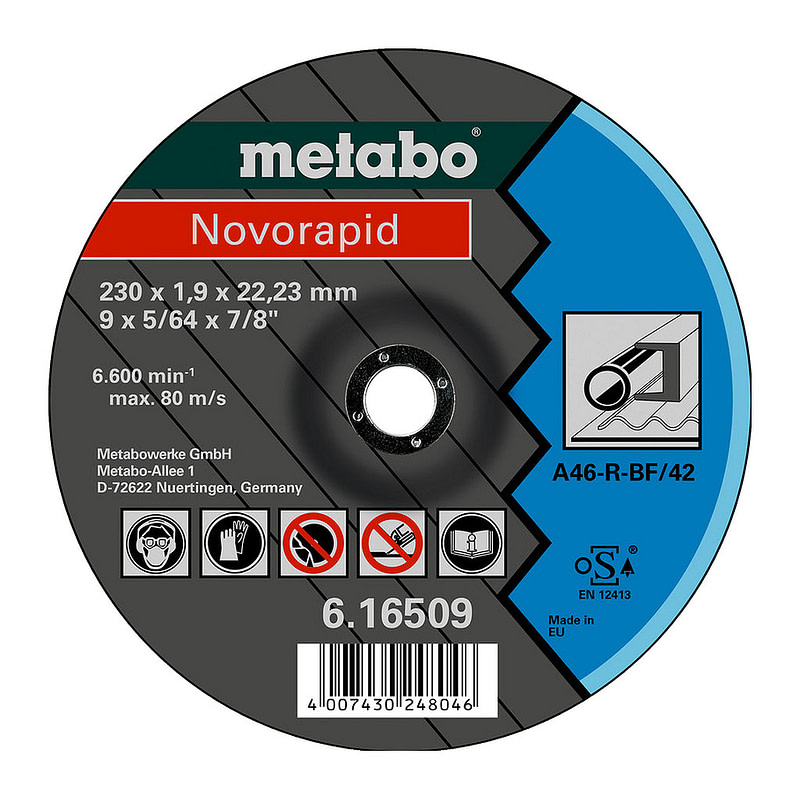 Metabo 616509000 - Novorapid 230 x 1,9 x 22,23 mm, oceľ, TF 42