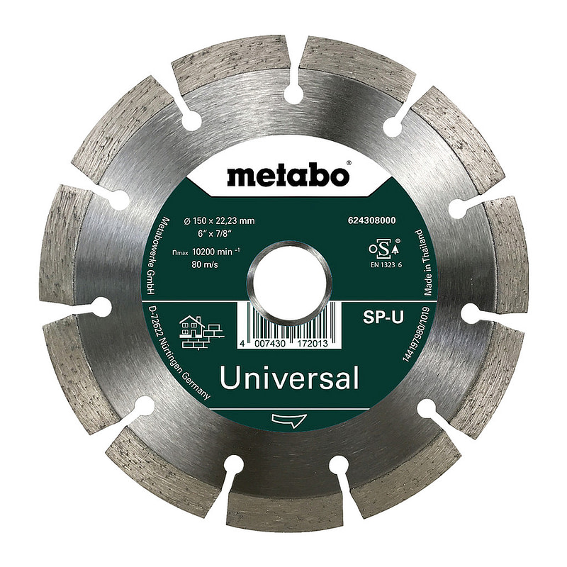 Metabo 624308000 - Diamantový rezný kotúč - SP - U, 150x22,23 mm
