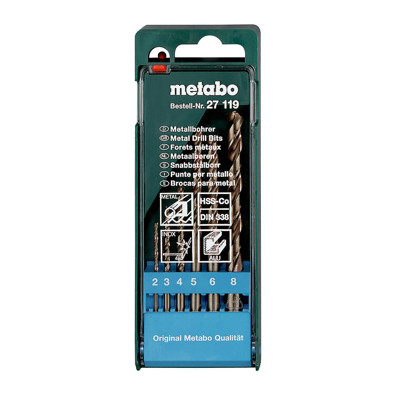 Metabo 627119000 - Kazeta s vrtákmi HSS-Co, 6-dielna