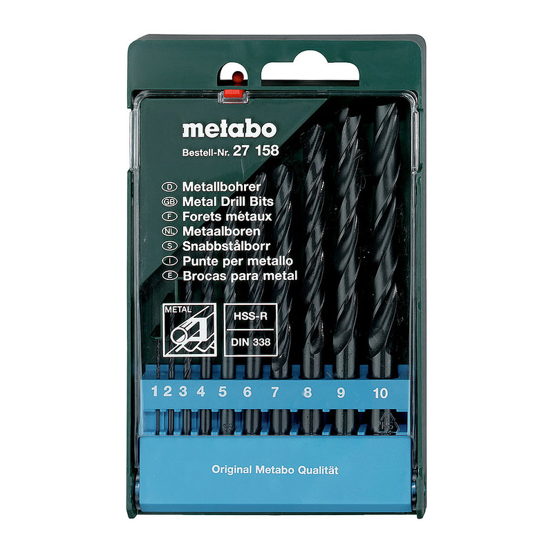 Metabo 627158000 - Kazeta s vrtákmi HSS-R, 10-dielna