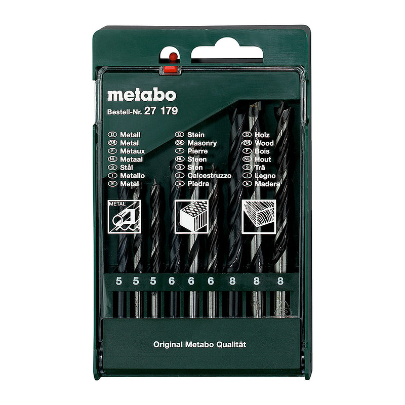 Metabo 627179000 - Kazeta so sadou vrtákov, 9-dielna