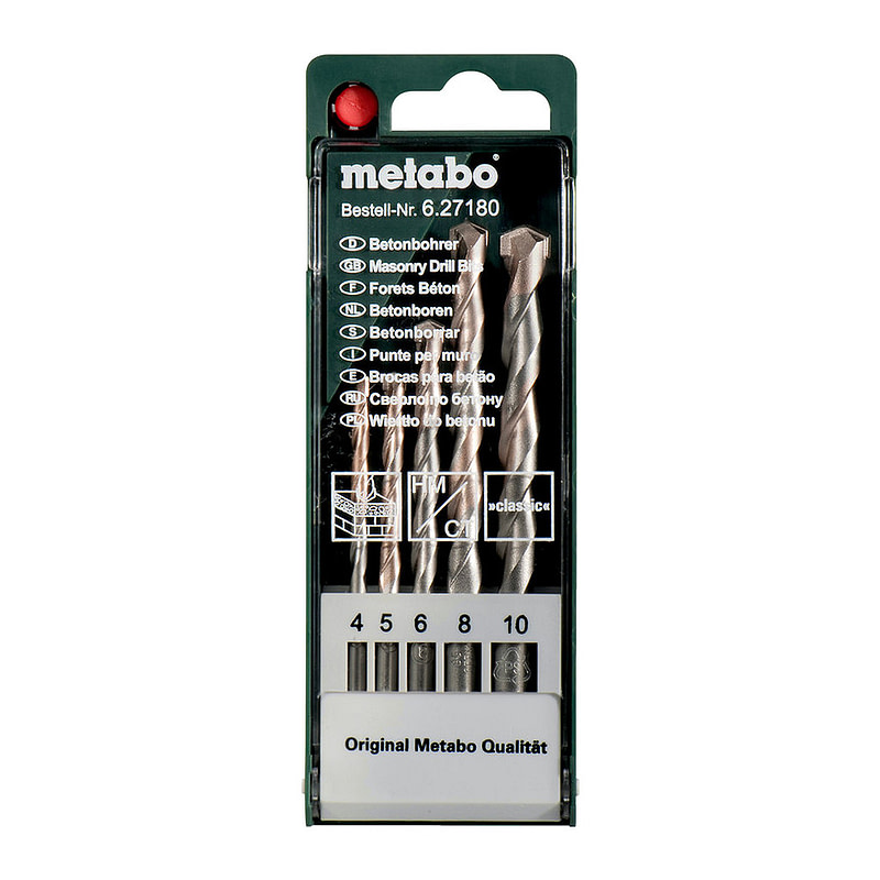 Metabo 627180000 - Kazeta s vrtákmi do betónu classic, 5-dielna