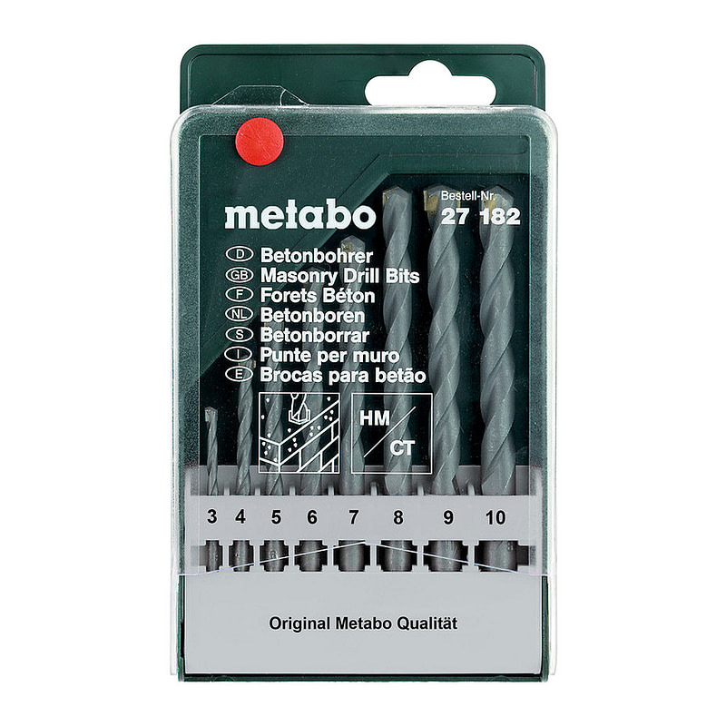 Metabo 627182000 - Kazeta s vrtákmi do betónu classic, 8-dielna