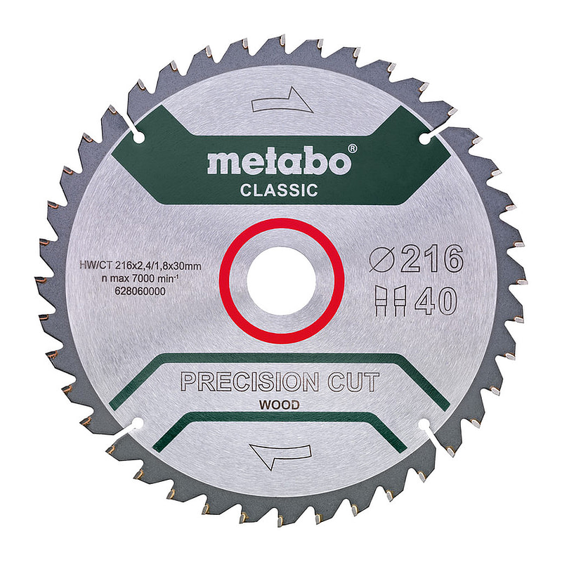 Metabo 628060000 - Pílový list „precision cut wood - classic“, 216x30 Z40 WZ 5°neg.
