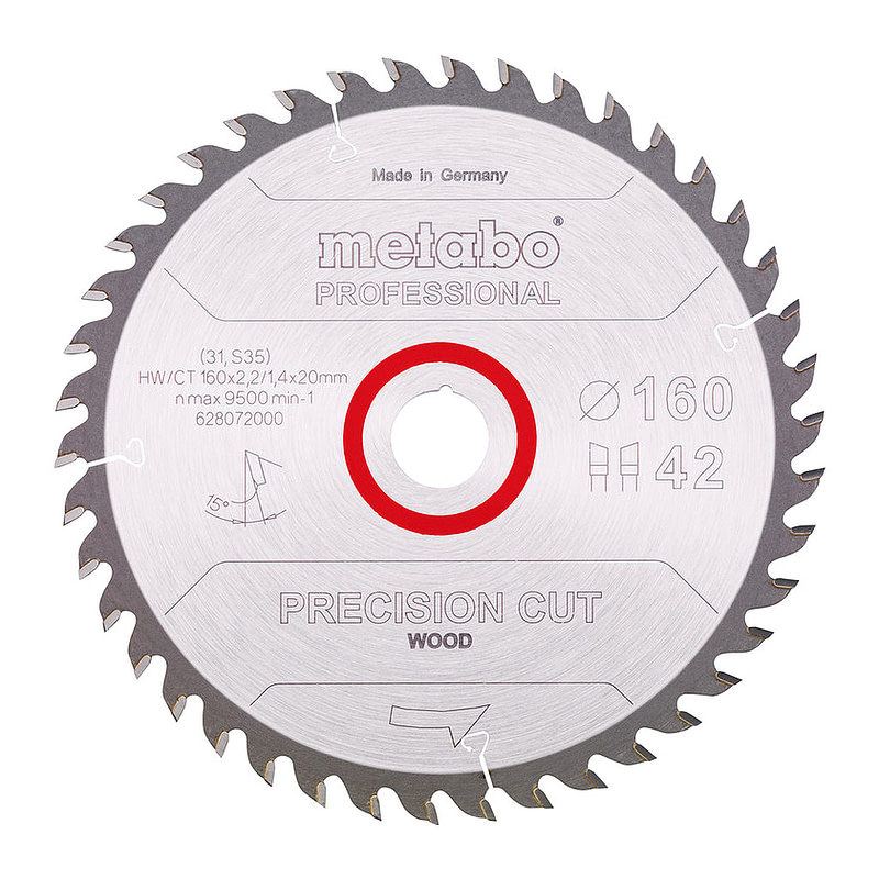 Metabo 628072000 - Pílový list „precision cut wood - professional“, 160x20, Z42 WZ 15°