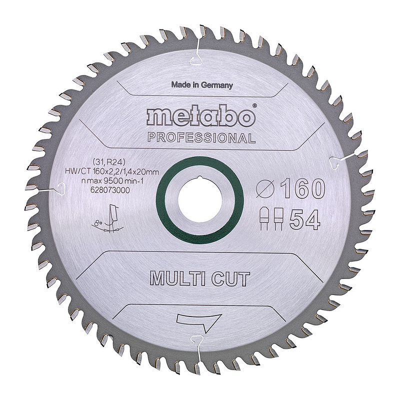 Metabo 628073000 - Pílový list „multi cut - professional“, 160x20, Z54 FZ/TZ 8°
