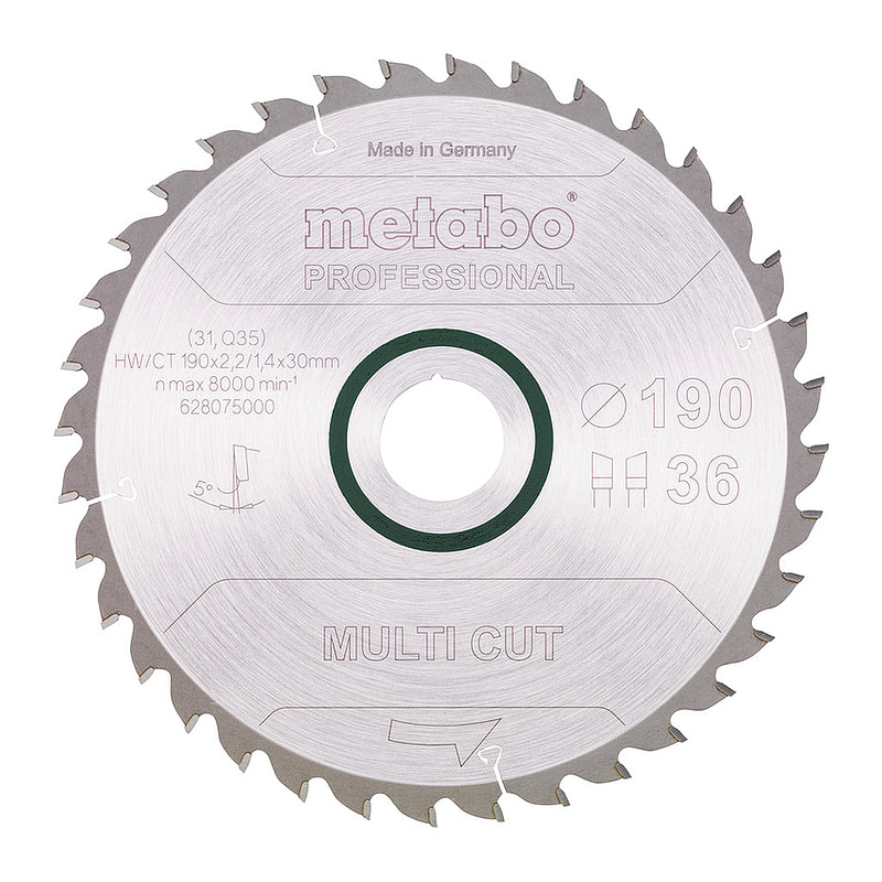 Metabo 628075000 - Pílový list „multi cut - professional“, 190x30, Z36 WZ 5°