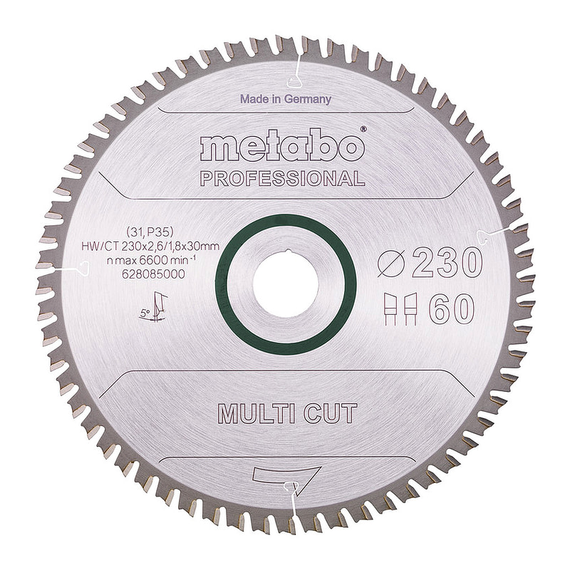 Metabo 628085000 - Pílový list „multi cut - professional“, 230x30, Z60 WZ 5°