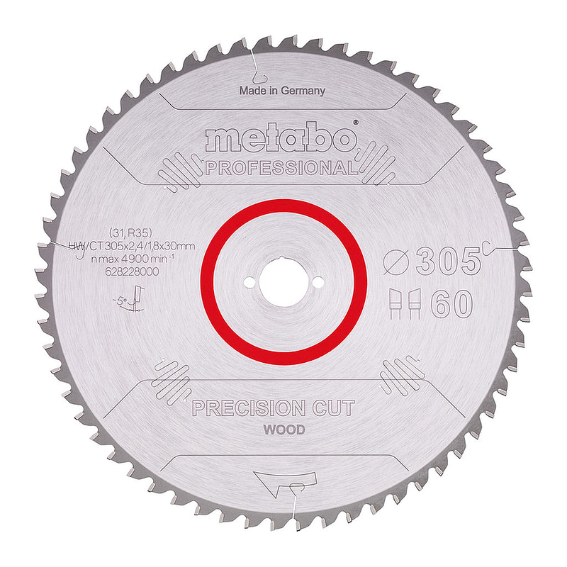 Metabo 628228000 - Pílový list „precision cut wood - professional“, 305x30, Z60 WZ 5° neg.
