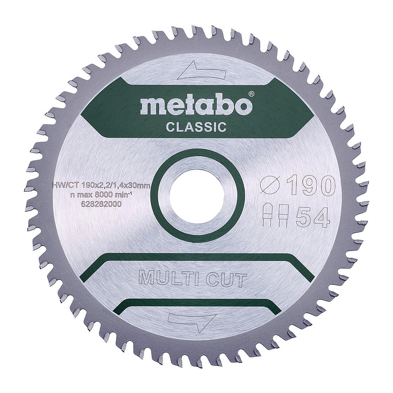 Metabo 628663000 - Pílový list „multi cut - classic“, 190x30 Z54 FZ/TZ 5° /B