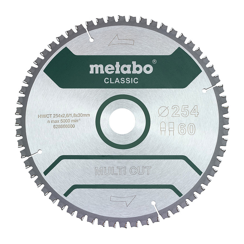 Metabo 628666000 - Pílový list „multi cut - classic“, 254x30 Z60 FZ/TZ 5° neg. /B