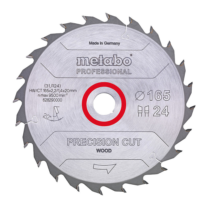 Metabo 628290000 - Pílový list „precision cut wood - professional“, 165x20 Z24 WZ 20°