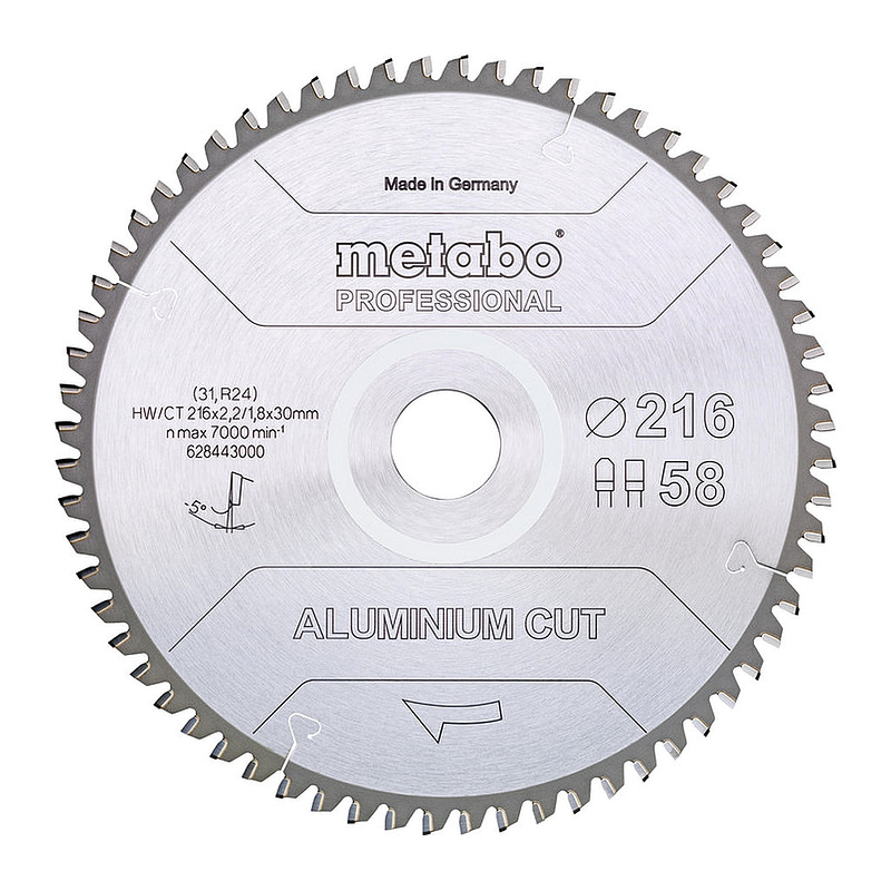 Metabo 628443000 - Pílový list „aluminium cut - professional“, 216x30 Z58 FZ/TZ 5°neg