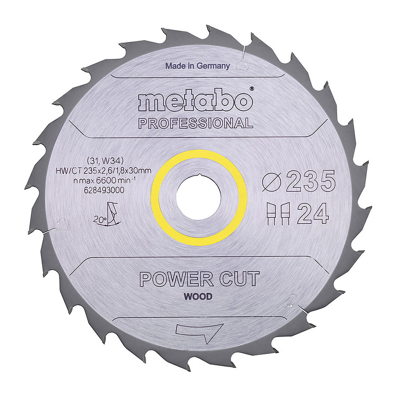 Metabo 628493000 - Pílový list „power cut wood - professional“, 235x30, Z24 WZ 20°