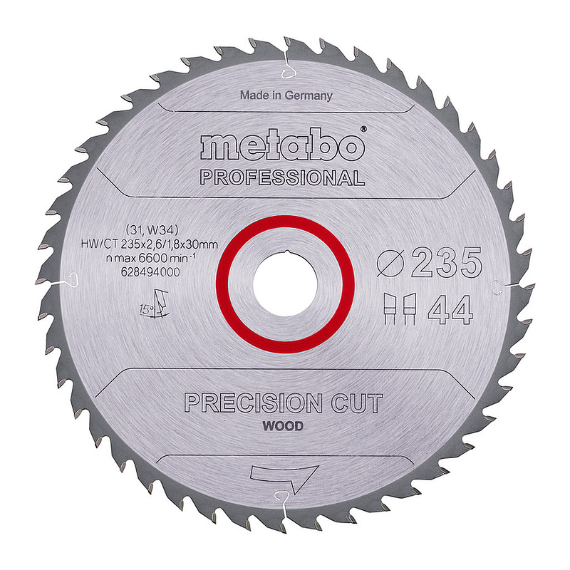 Metabo 628494000 - Pílový list „precision cut wood - professional“, 235x30, Z44 WZ 15°