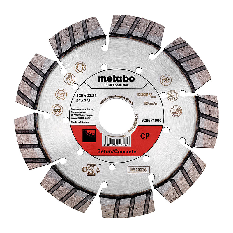 Metabo 628571000 - Diamantový rezný kotúč 125 x 22,23 mm, „CP“, betón „professional“