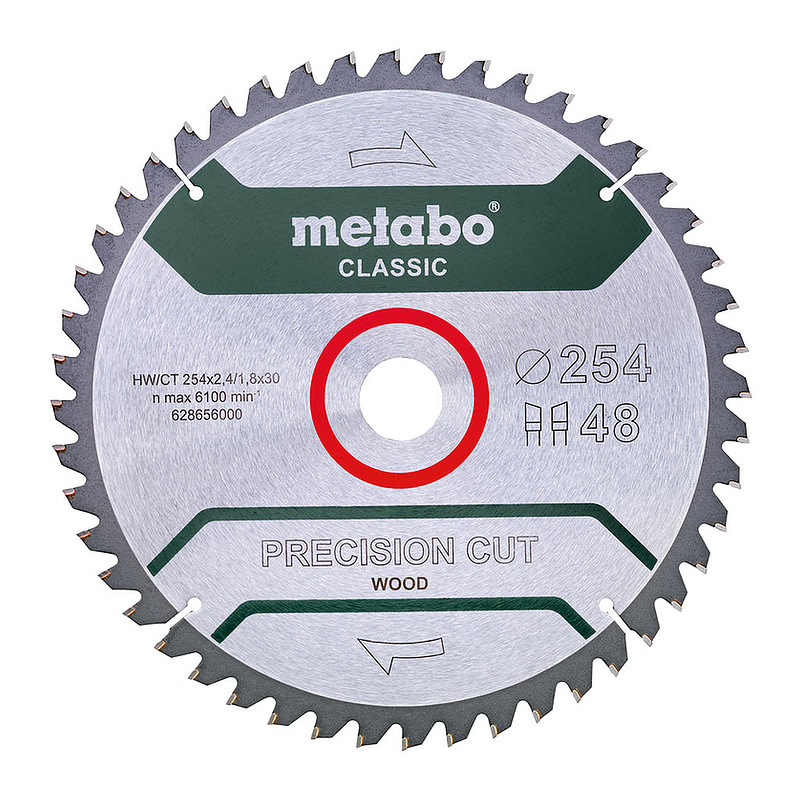 Metabo 628656000 - Pílový list „precision cut wood - classic“, 254x30 Z48 WZ 5° neg. /B