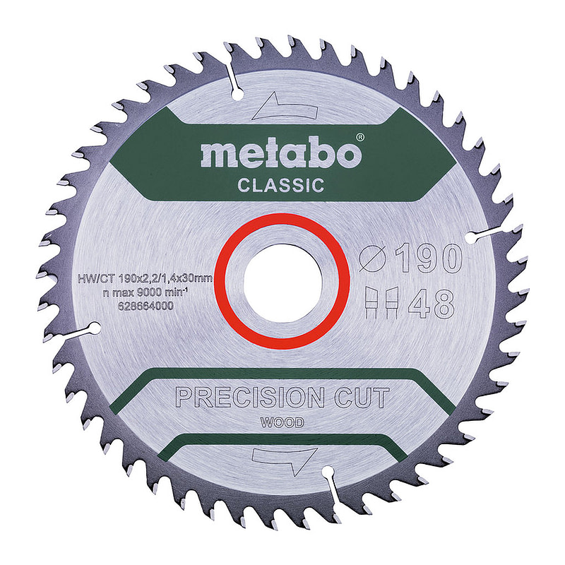 Metabo 628664000 - Pílový list „cordless cut wood - classic“, 190x30 Z48 WZ 15° /B