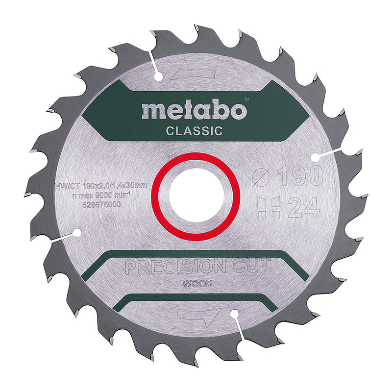 Metabo 628676000 - Pílový list „precision cut wood - classic“, 190x30 Z24 WZ 15° /B