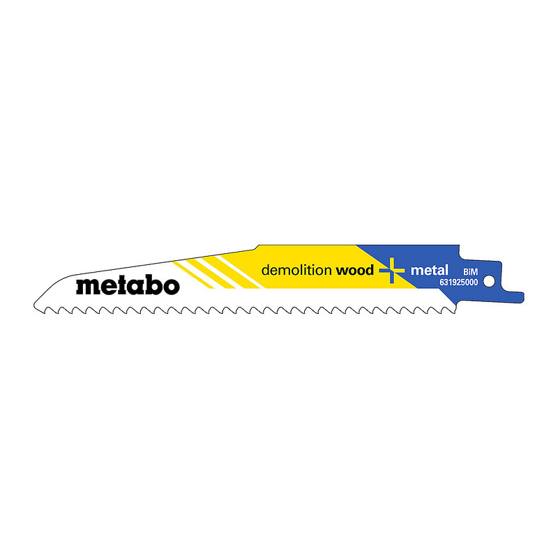 Metabo 631925000 - 5 pílových listov do šabľovej píly „demolition wood + metal“ 150 x 1,6 mm