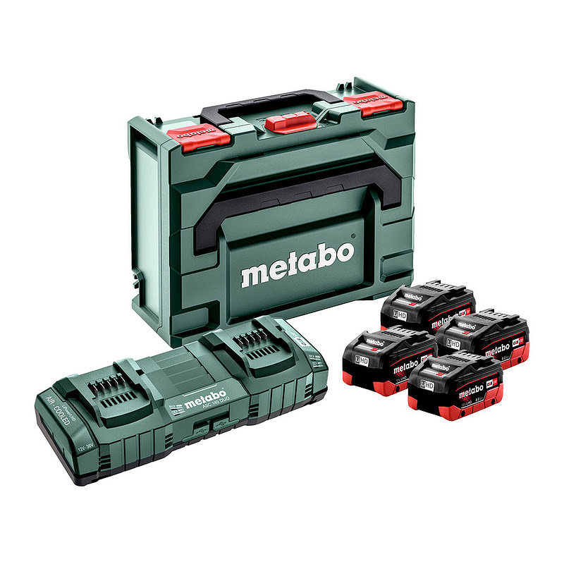 Metabo 685135000 - Základná súprava 4 x LiHD 8.0 Ah + ASC 145 Duo + metaBOX 145