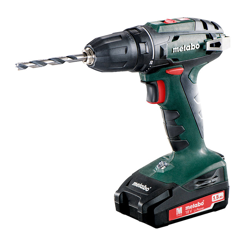 Metabo 602207550 - BS 18 - AKU vŕtačka so skrutkovačom, 18V 2x1.5Ah Li-Power, Nabíjačka SC 30, Kufor z umelej hmoty