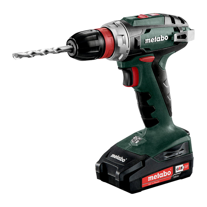 Metabo 602217500 - BS 18 Quick - AKU vŕtačka so skrutkovačom, 18V 2x2Ah Li-Power, Nabíjačka SC 30, metaBOX 145