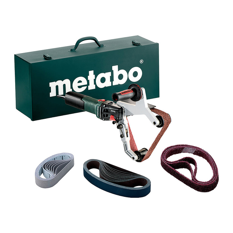Metabo 602243500 - RBE 15-180 Set - Pásová brúska na rúry, Nosná skrinka z oceľového plechu