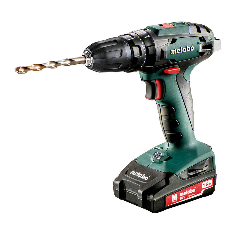 Metabo 602245550 - SB 18 - AKU príklepový vŕtací skrutkovač, 18V 2x1.5Ah Li-Power, Nabíjačka SC 60 Plus, Kufor z umelej hmoty