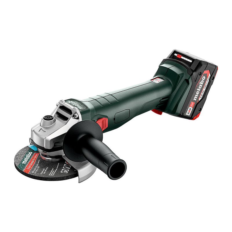 Metabo 602247510 - W 18 L 9-125 - AKU uhlová brúska, 18V 2x4Ah Li-Power, Nabíjačka ASC 55, metaBOX 165 L