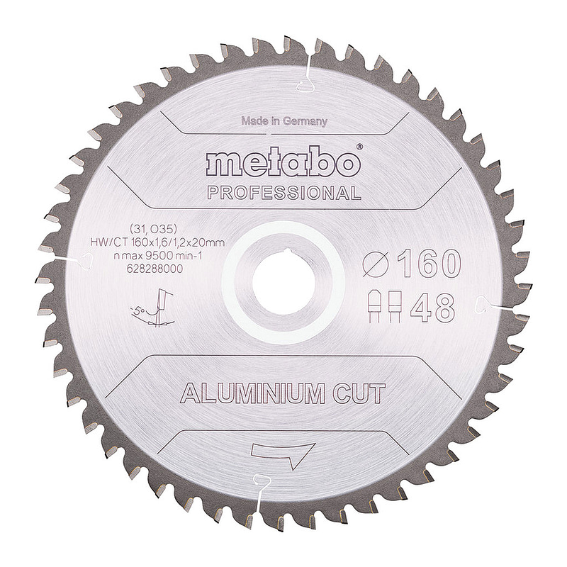 Metabo 628288000 - Pílový list „aluminium cut - professional“, 160x20 Z48 FZ/TZ 5°neg