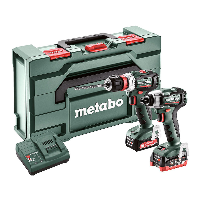 Metabo 685164000 - Combo Set 2.7.4 12 V BL - AKU stroje v súprave, 12V, metaBOX 145, PowerMaxx BS 12 BL Q + PowerMaxx SSD 12 BL