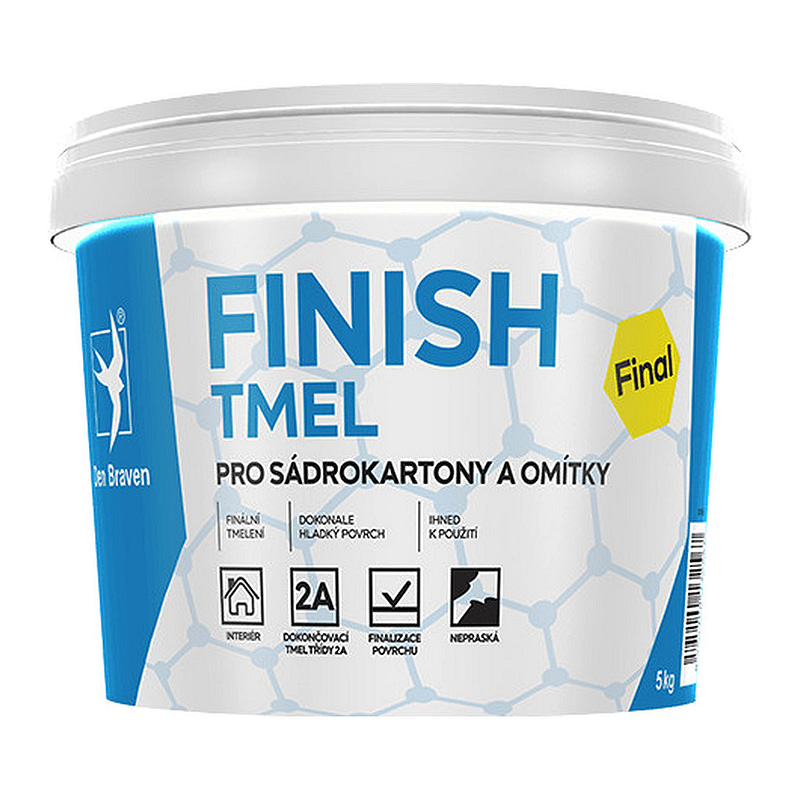 Den Braven 000405RL - Finish tmel na sadrokartóny 5 kg vedro biela