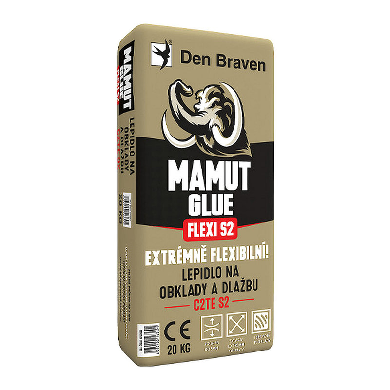 Den Braven 57103QS2 - Mamut Glue Flexi C2TE S2 – Extrémne flexibilné lepidlo na obklady a dlažby 20 kg vrece