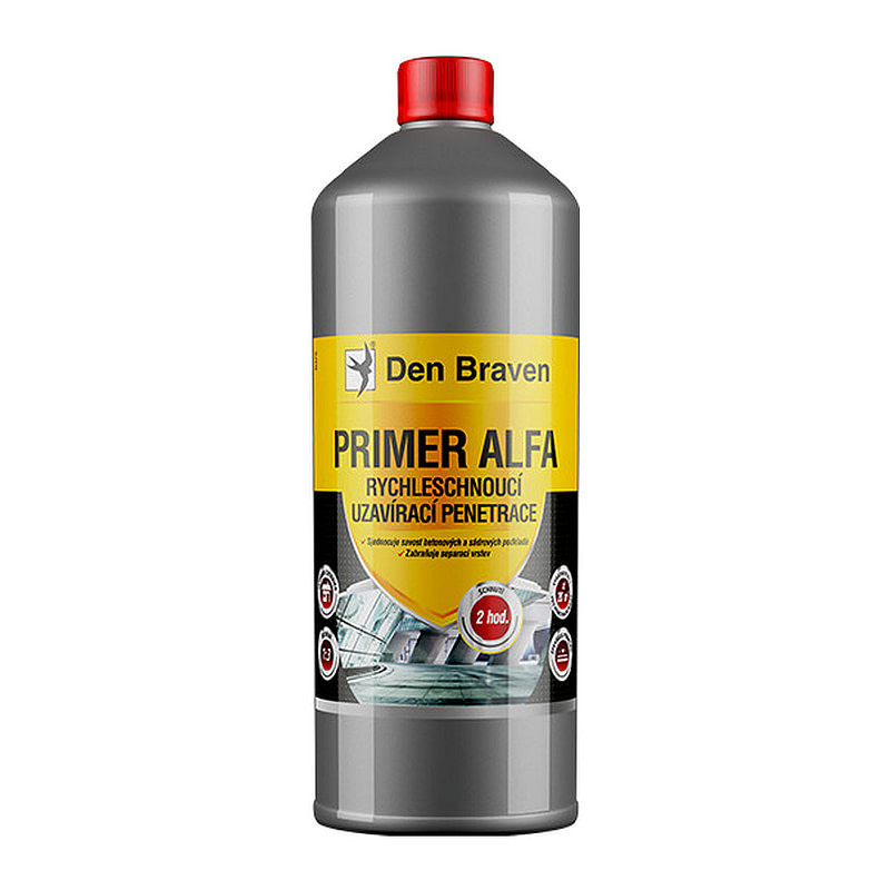 Den Braven 57350Q - Primer ALFA 1 l fľaša mliečne biela