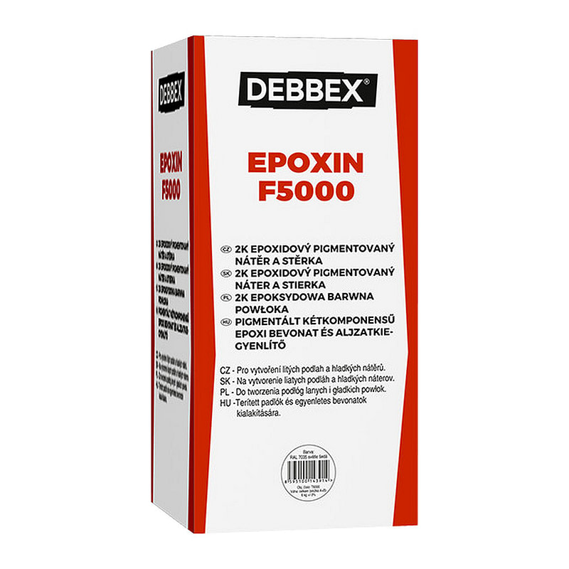 Den Braven T6000 - EPOXIN F5000 5 + 1 kg sada plechoviek svetlo sivá RAL 7035