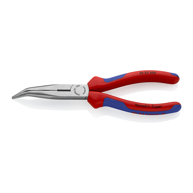 Knipex 26 22 200 - Polguľaté bočné cvikacie kliešte (Kliešte v tvare bocianieho zobáka) s multi-komponentnými úchopmi čierne atramentované 200 mm