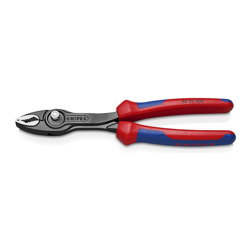 Knipex 82 02 200 - TwinGrip Kliešte s predným úchopom s multi-komponentnými úchopmi čierne atramentované 200 mm