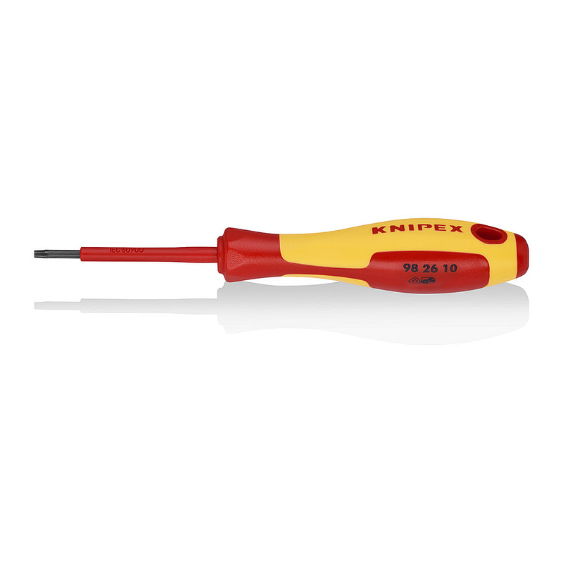 Knipex 98 26 10 - Skrutkovač pre Torx® skrutky izolovaná multi-komponentná rukoväť, VDE testovaná leštené 160 mm