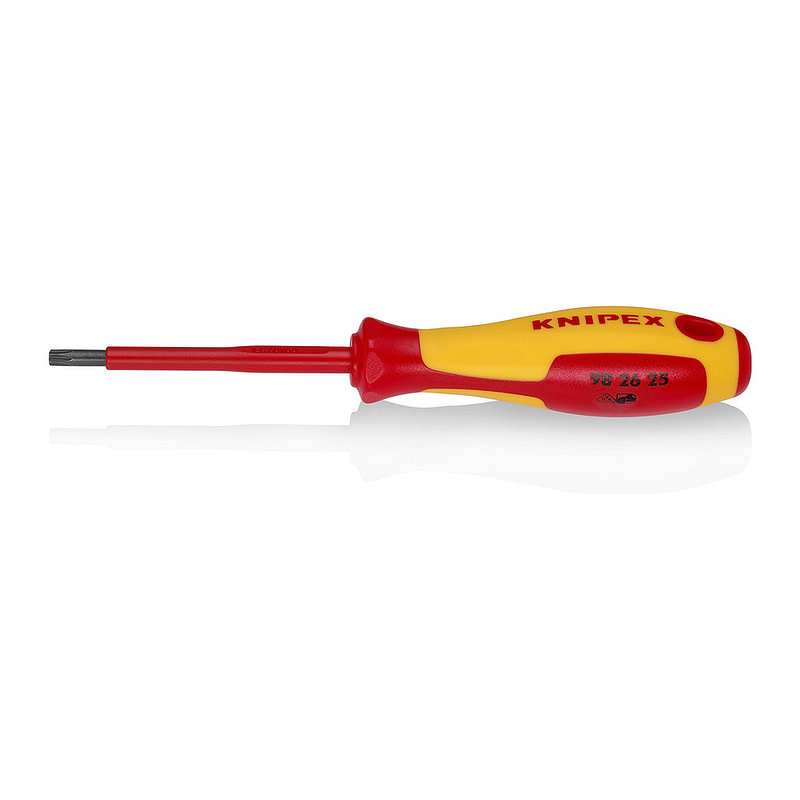 Knipex 98 26 25 - Skrutkovač pre Torx® skrutky izolovaná multi-komponentná rukoväť, VDE testovaná leštené 185 mm