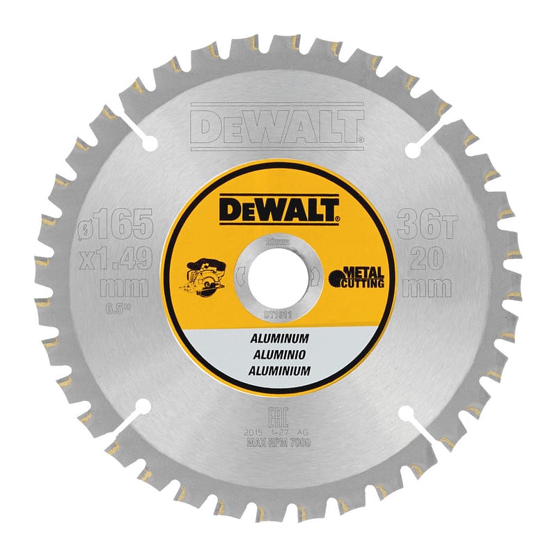 DeWalt DT1911 - Pílový kotúč pre AKU píly na rezanie hliníka a ocele, 165x20mm, 36 zubov
