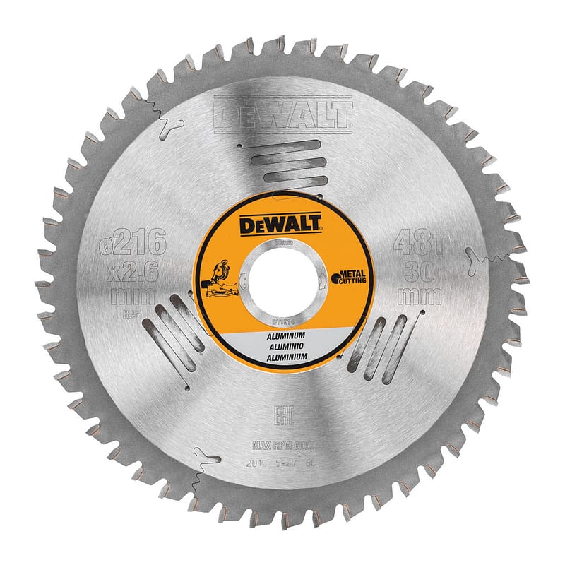 DeWalt DT1914 - Pílový kotúč na rezanie hliníka a ocele, 216x30mm, 48 zubov