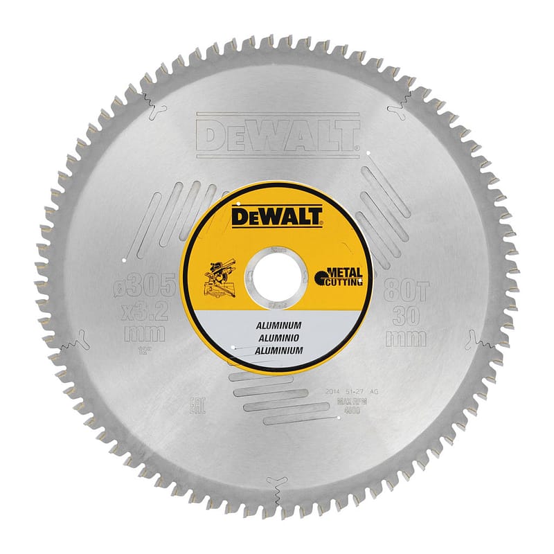 DeWalt DT1916 - Pílový kotúč na rezanie hliníka a ocele, 305x30mm, 80 zubov