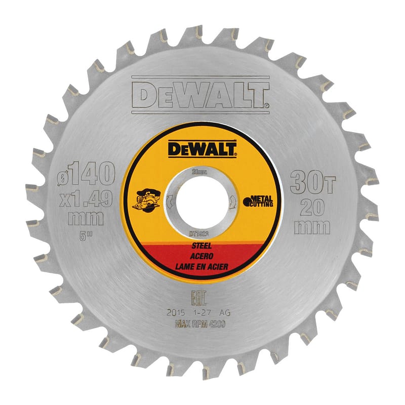 DeWalt DT1923 - Pílový kotúč pre AKU píly na rezanie hliníka a ocele, 140x20mm, 30 zubov