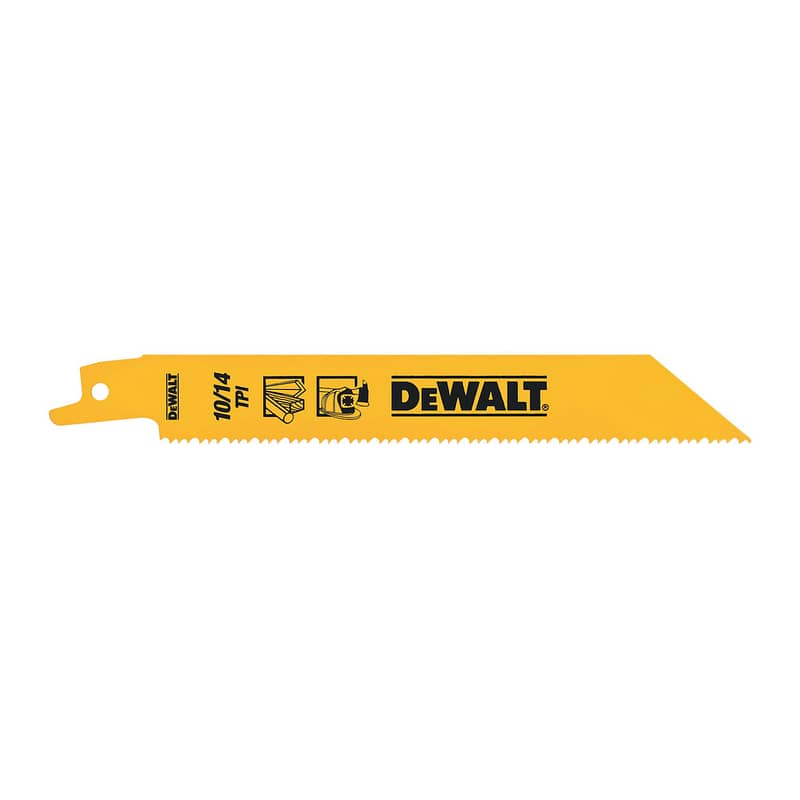 DeWalt DT2348 - Bimetalové pílové listy na plasty a vrstvené materiály, 152mm, univerzálne, pre AKU mečové píly, 5ks