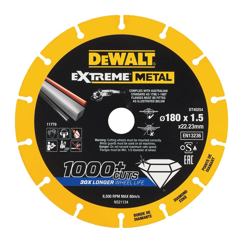 DeWalt DT40254 - Diamantový kotúč EXTREME® na rezanie kovov - 180x1,5x22,23mm