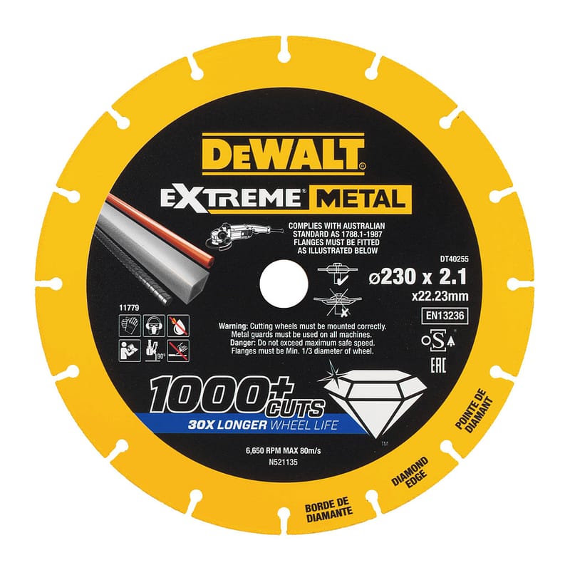 DeWalt DT40255 - Diamantový kotúč EXTREME® na rezanie kovov - 230x2,1x22,23mm